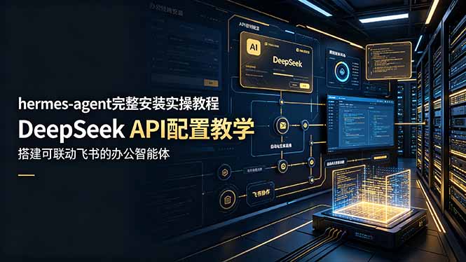 hermes-agent完整安装实操教程，DeepSeek API配置教学，搭建可联动飞书的办公智能体-梦清研习社