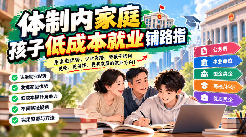 某公众号付费文章：体制内家庭，孩子低成本就业铺路指-梦清研习社