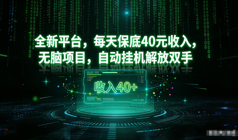 最新看广平台，每天保底30-4米，无脑项目，自动挂G解放双手【揭秘】-梦清研习社