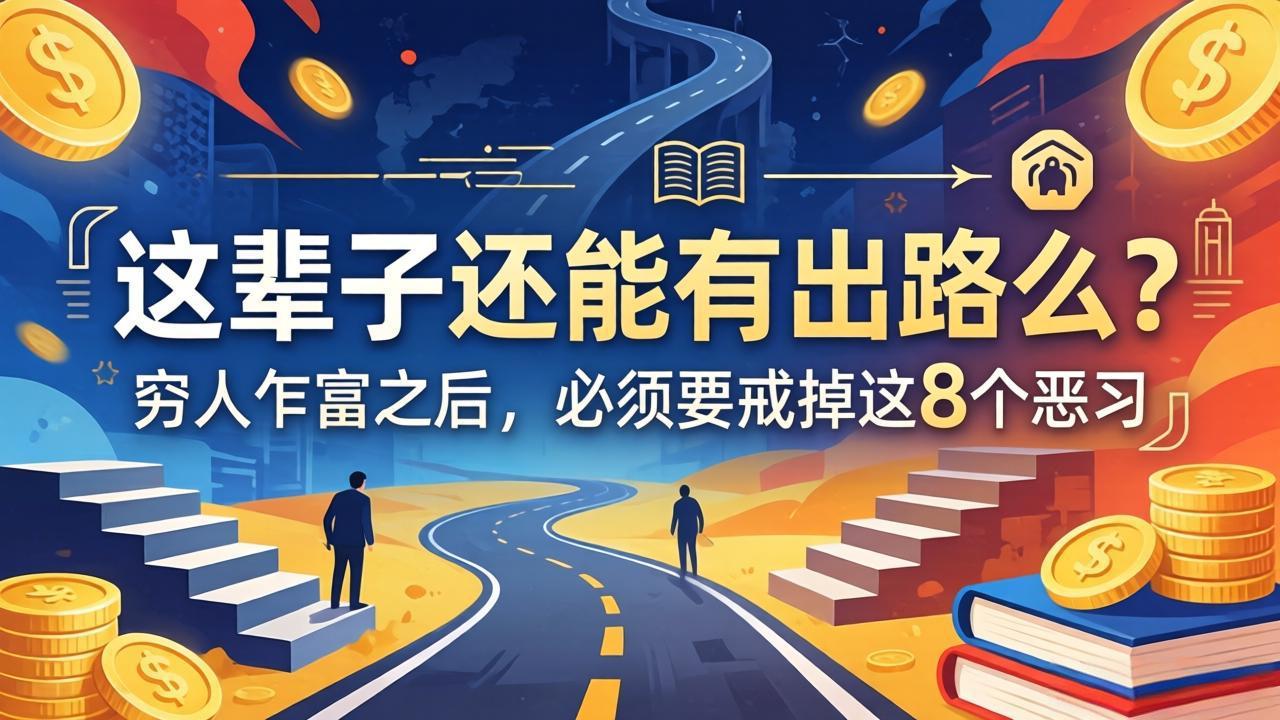 关于人生两篇付费文章【这辈子还能有出路么？】【穷人乍富之后，必须要戒掉这8个恶习】-梦清研习社