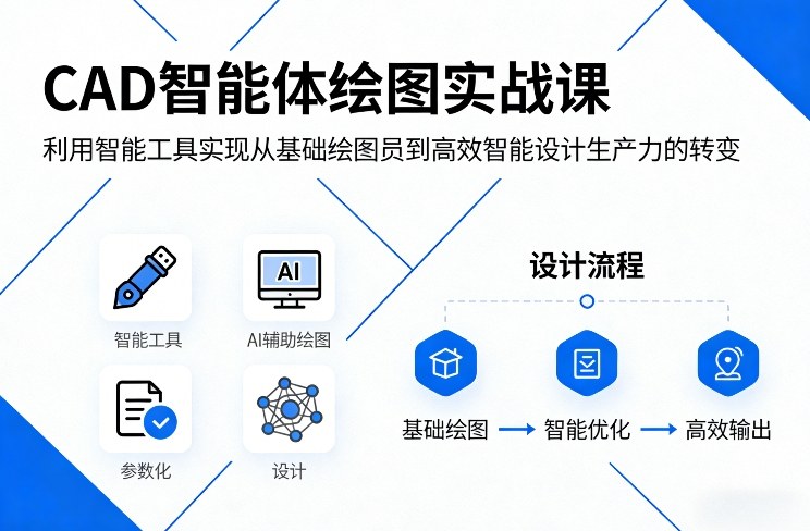 CAD智能体绘图实战课，利用智能工具，实现从基础绘图员到高效智能设计生产力的转变-梦清研习社