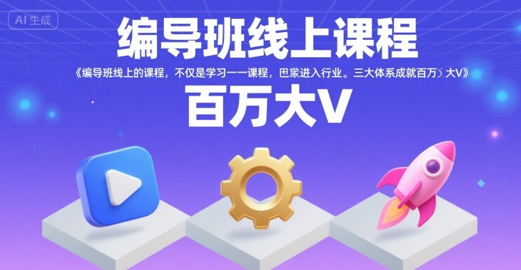 编导班线上课程,不仅是学习一门课程,更是进入一个行业,三大体系成就百万大V-梦清研习社