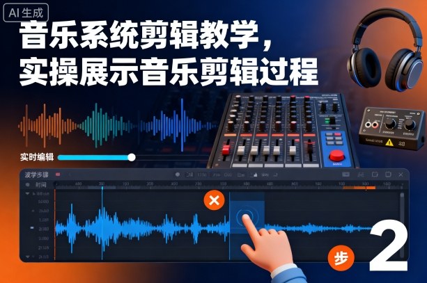 音乐系统剪辑教学，实操展示音乐剪辑过程-梦清研习社