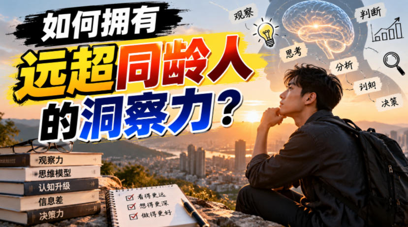 付费文章：如何拥有远超同龄人的洞察力？-梦清研习社