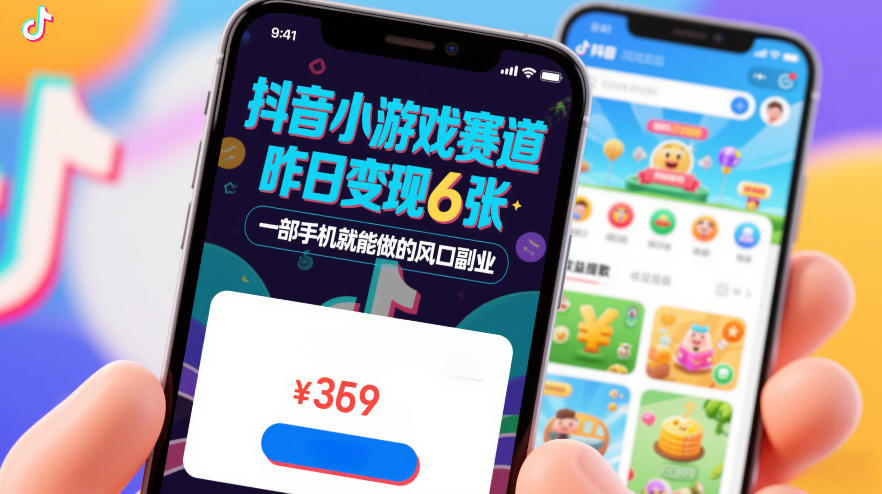 抖音小游戏赛道,昨日变现600+,零基础一部手机就能做的风口副业【揭秘】-梦清研习社