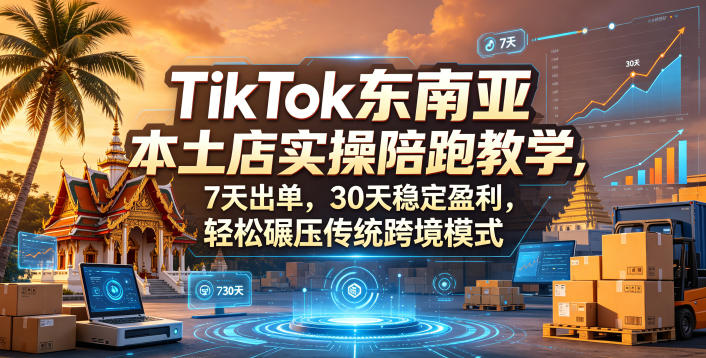 TikTok东南亚本土店实操陪跑教学,7天出单,30天稳定盈利,轻松碾压传统跨境模式(更新0819)-梦清研习社