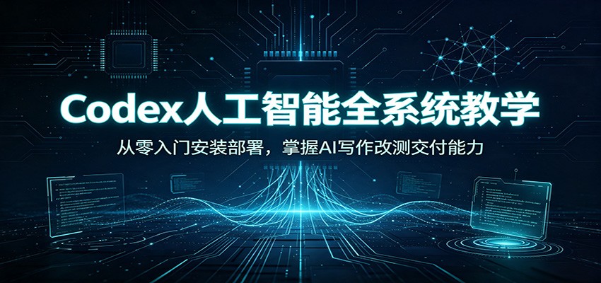 Codex人工智能全系统教学：从零入门安装部署，掌握AI写作改测交付能力-梦清研习社