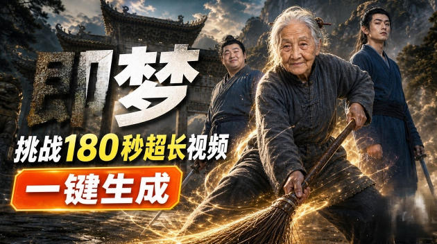 即梦挑战180秒超长视频!一键生成3分钟电影?完整制作流程详细分享!-梦清研习社