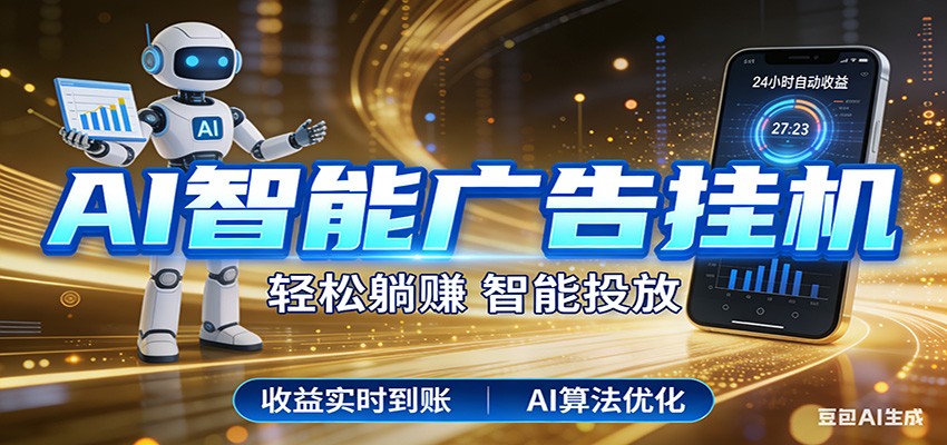 智能广告挂机新时代，利用碎片化时间实现稳定被动收益，AI帮你持续盈利-梦清研习社