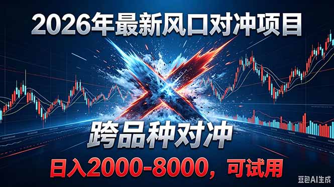2026创业新风口！最新对冲！跨品种对冲！日收益2000-6000+-梦清研习社