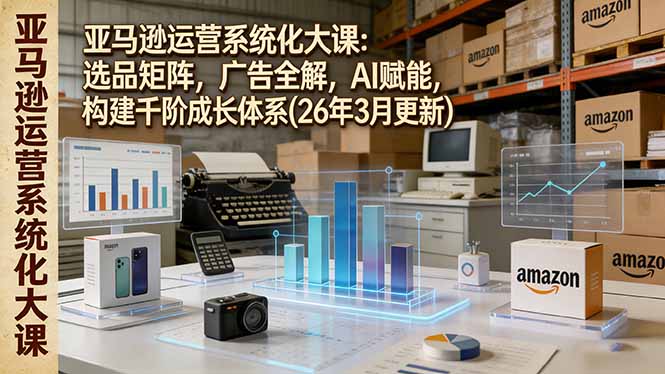 亚马逊运营系统化大课：选品矩阵，广告全解，AI赋能，构建千阶成长体系(26年3月更新-梦清研习社