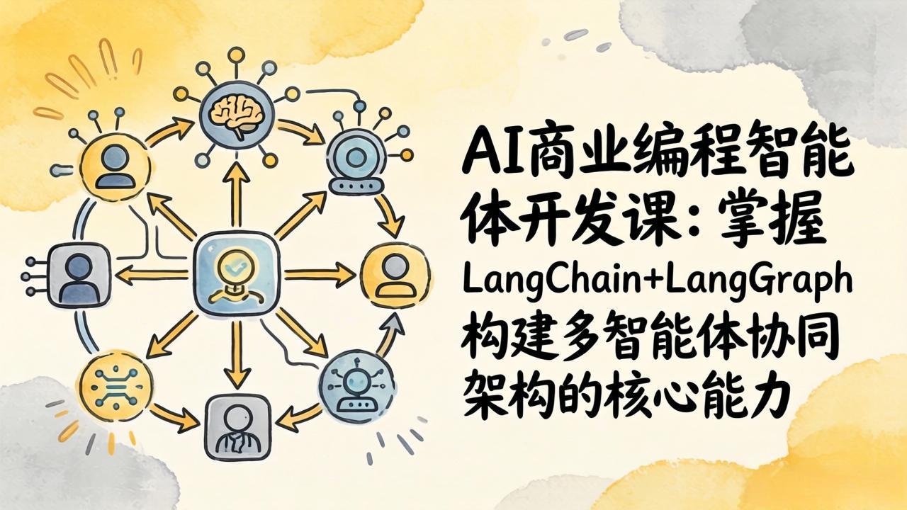 AI商业编程智能体开发课：掌握LangChain+LangGraph构建多智能体协同架构的核心能力-梦清研习社