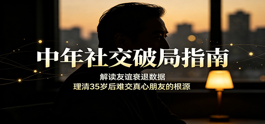 中年社交破局指南：解读友谊衰退数据，理清35岁后难交真心朋友的根源-梦清研习社