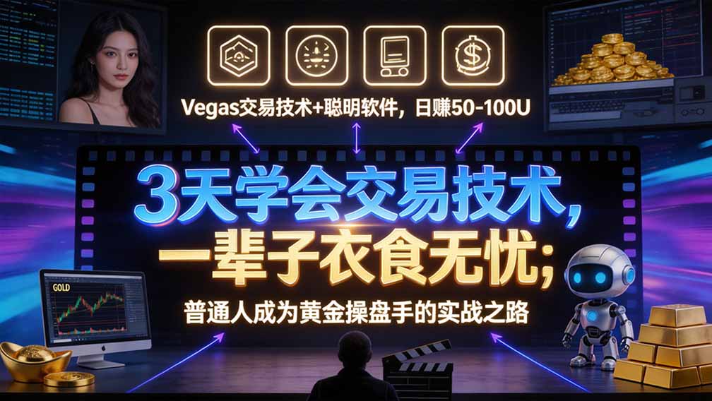 “顺势而为交易系统”3天学会交易技术，聪明软件辅助，小白也能看懂趋势交易，日入30-100U,长期稳定-梦清研习社