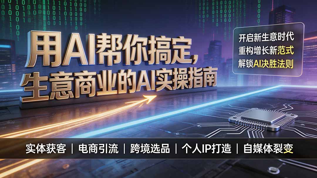 用AI帮你搞定，生意商业的AI实操指南，开启新生意时代，重构增长新范式，解锁AI时代决胜法则-梦清研习社