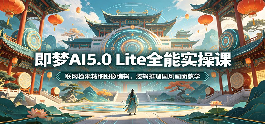 即梦AI5.0 Lite全能实操课：联网检索精细图像编辑，逻辑推理国风画面教学-梦清研习社