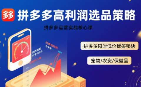 久号老师·拼多多选品暴利技术实战课-梦清研习社