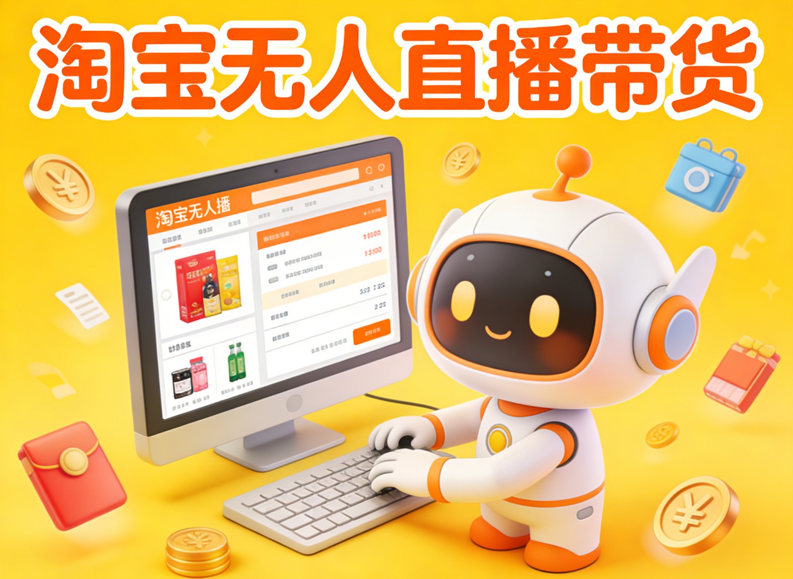 淘宝无人直播带货，24小时自动卖货，月佣金1W+，不违规不封号，不用露脸-梦清研习社