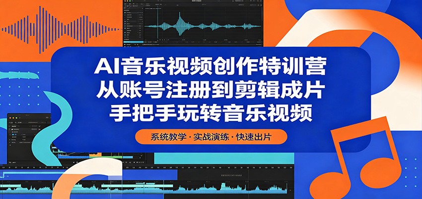 AI音乐视频创作特训营：从账号注册到剪辑成片，手把手玩转音乐视频-梦清研习社