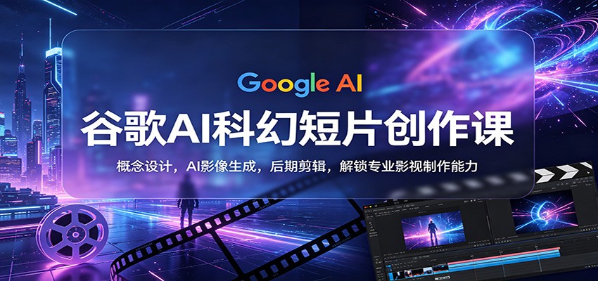 谷歌AI科幻短片创作课：概念设计，AI影像生成，后期剪辑，解锁专业影视制作能力-梦清研习社