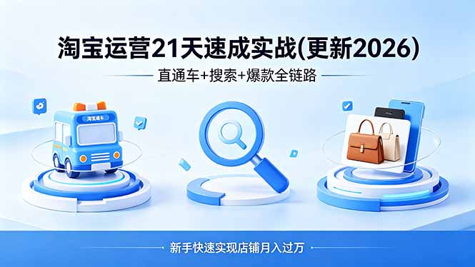 淘宝运营21天速成实战(更新4月-梦清研习社