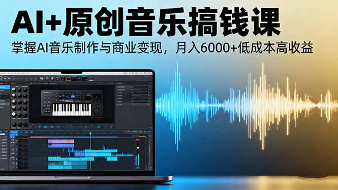 AI+原创音乐搞钱课:掌握AI音乐制作与商业变现,月入6000+低成本高收益-梦清研习社