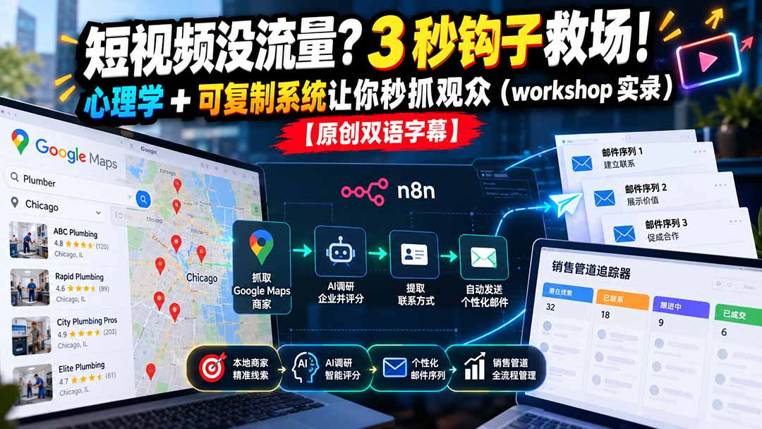 短视频没流量?3 秒钩子救场!心理学 + 可复制系统让你秒抓观众(workshop 实录-梦清研习社