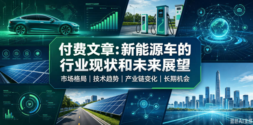 付费文章:新能原车的行业现状和未来展望-梦清研习社