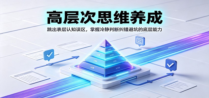 高层次思维养成:跳出表层认知误区,掌握冷静判断纠错避坑的底层能力-梦清研习社