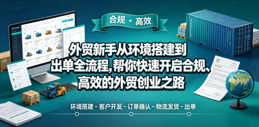 外贸新手从环境搭建到出单全流程，帮你快速开启合规、高效的外贸创业之路-梦清研习社
