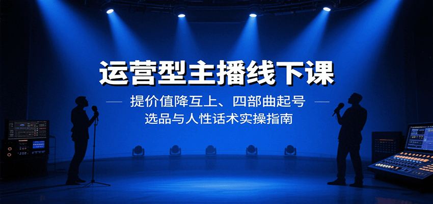 运营型主播线下课：提价值降互上、四部曲起号、选品与人性话术实操指南-梦清研习社