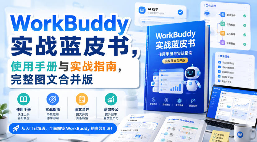 WorkBuddy实战蓝皮书，使用手册与实战指南，完整图文合并版-梦清研习社