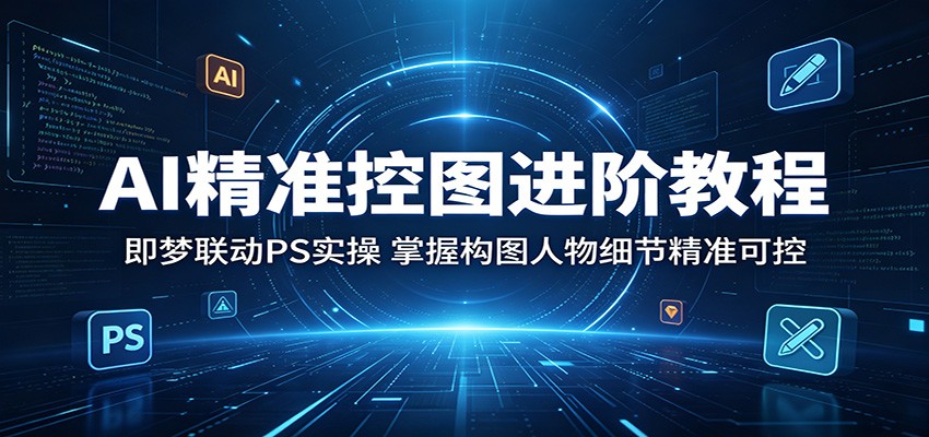 AI精准控图进阶教程：即梦联动PS实操，掌握构图人物细节精准可控-梦清研习社