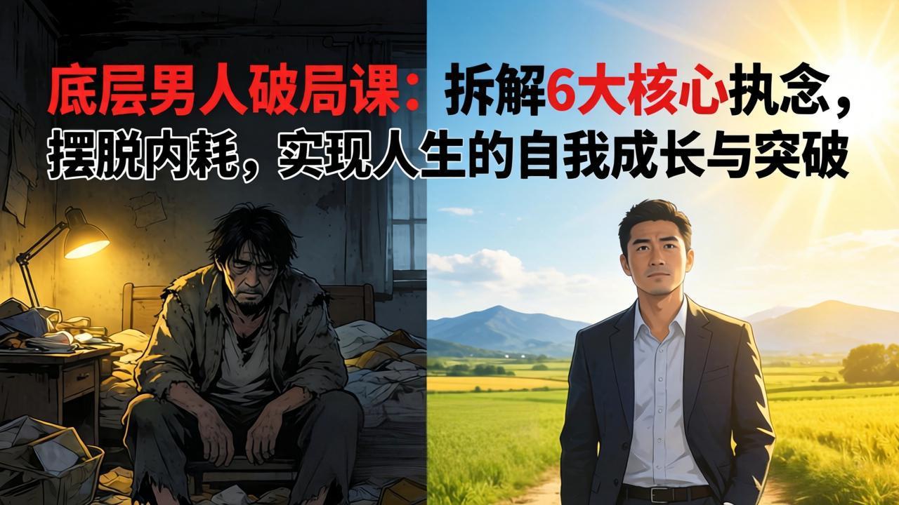 付费文章：底层男人破局课：拆解 6 大核心执念，摆脱内耗，实现人生的自我成长与突破-梦清研习社