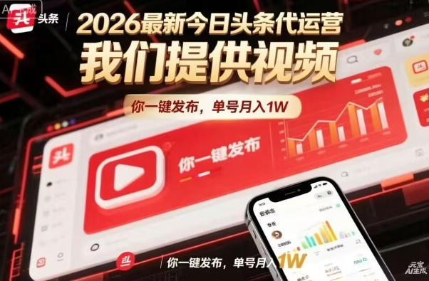 今日头条躺賺模式，你9我1，操作简单，一键发布，单机日入数百，长期合作【揭秘】-梦清研习社