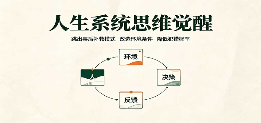 人生系统思维觉醒:跳出事后补救模式,改造环境条件,降低犯错概率-梦清研习社