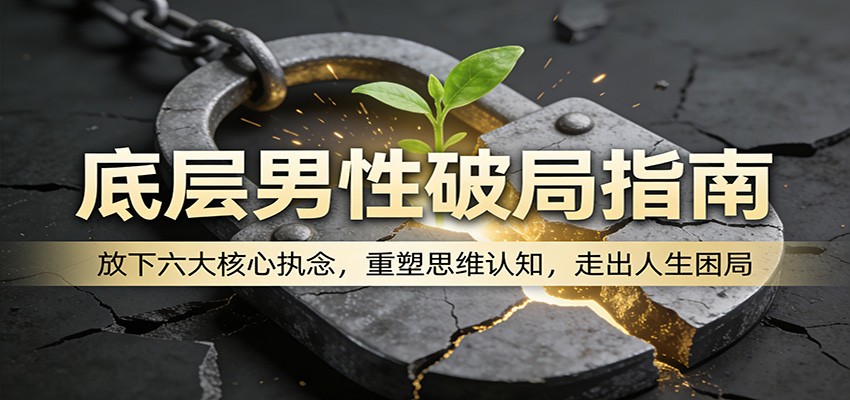 底层男性破局指南：放下六大核心执念，重塑思维认知，走出人生困局-梦清研习社