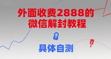 外面收费2888的微信解封教程，具体自测-梦清研习社